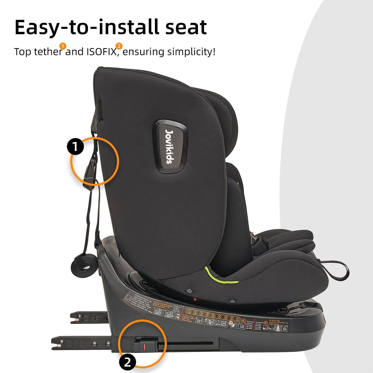Jovikids Ranger TT Rotating Car Seat - Black - Car Seat