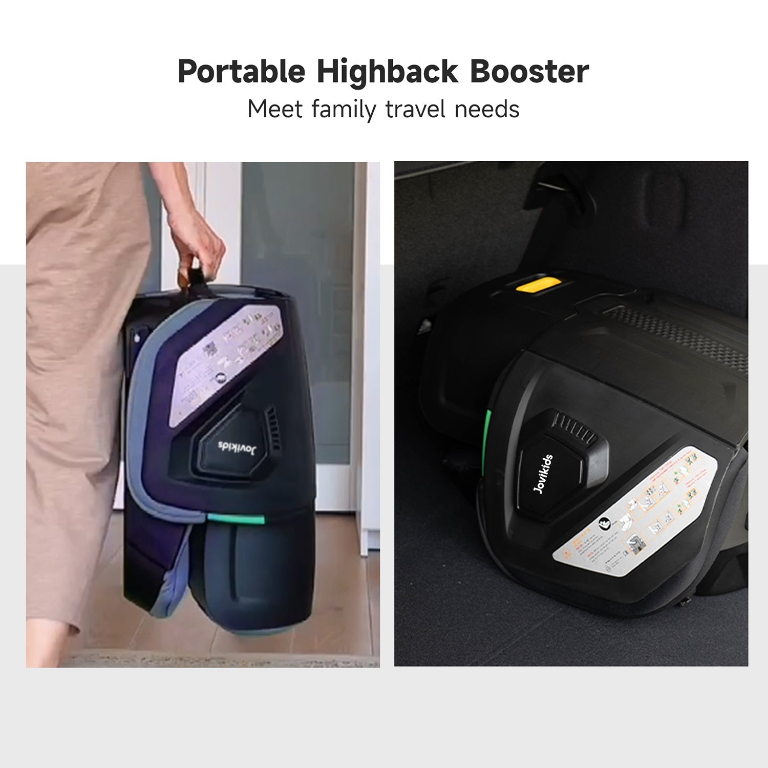Jovikids Rober Foldable High Back Booster - Blue - Car Seat