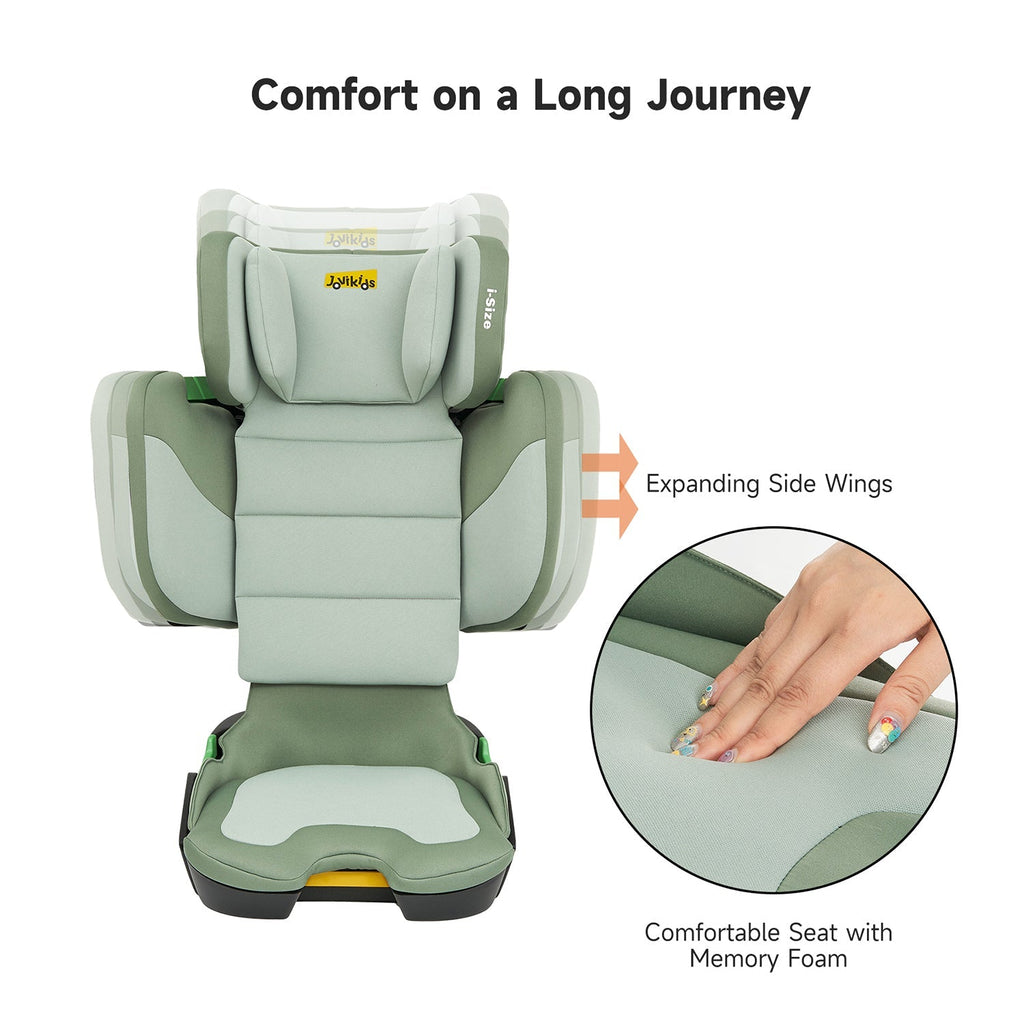 Jovikids Rober Foldable High Back Booster - Green - Car Seat