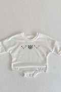 Joy Bear Bodysuit White Purple or Blue - White / 0-6 M - Bodysuits