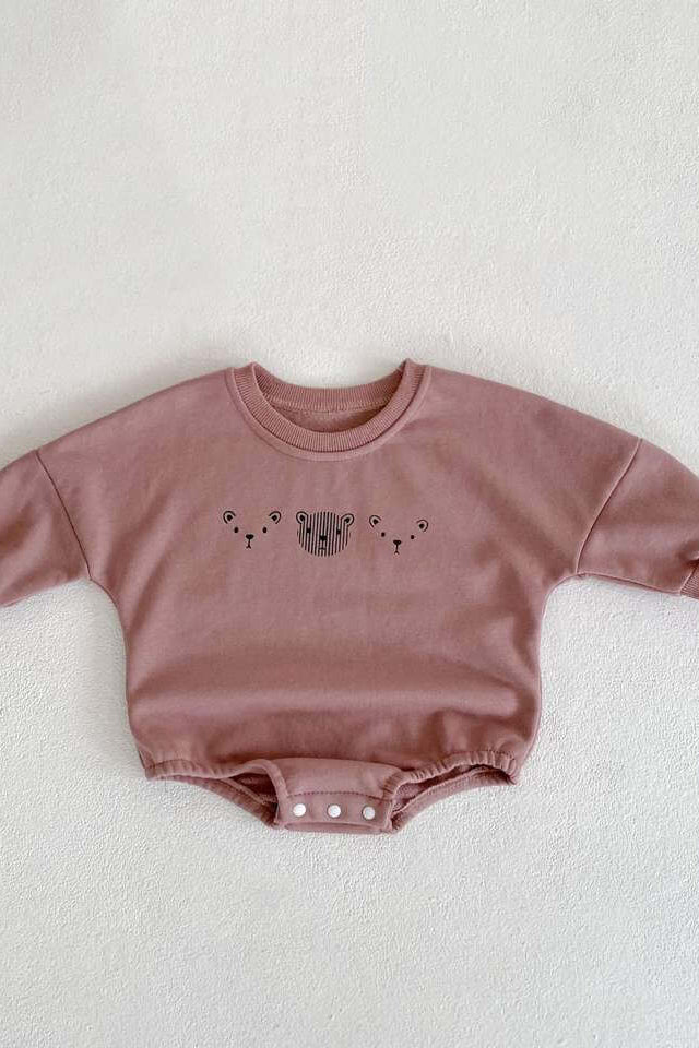Joy Bear Bodysuit White Purple or Blue - Joy Bear Purple / 0-6 M - Bodysuits