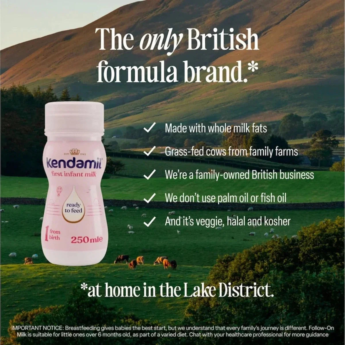 Kendamil Ready To Feed Stage 1 First Infant Milk from Birth 1500ml (6x250ml) - First Milk (from Birth)
