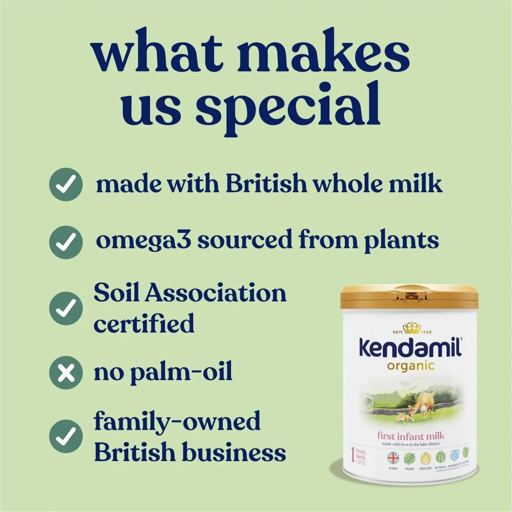 Kendamil Stage 1 Organic First Infant Milk Formula from Birth 800g - First Milk (from Birth)
