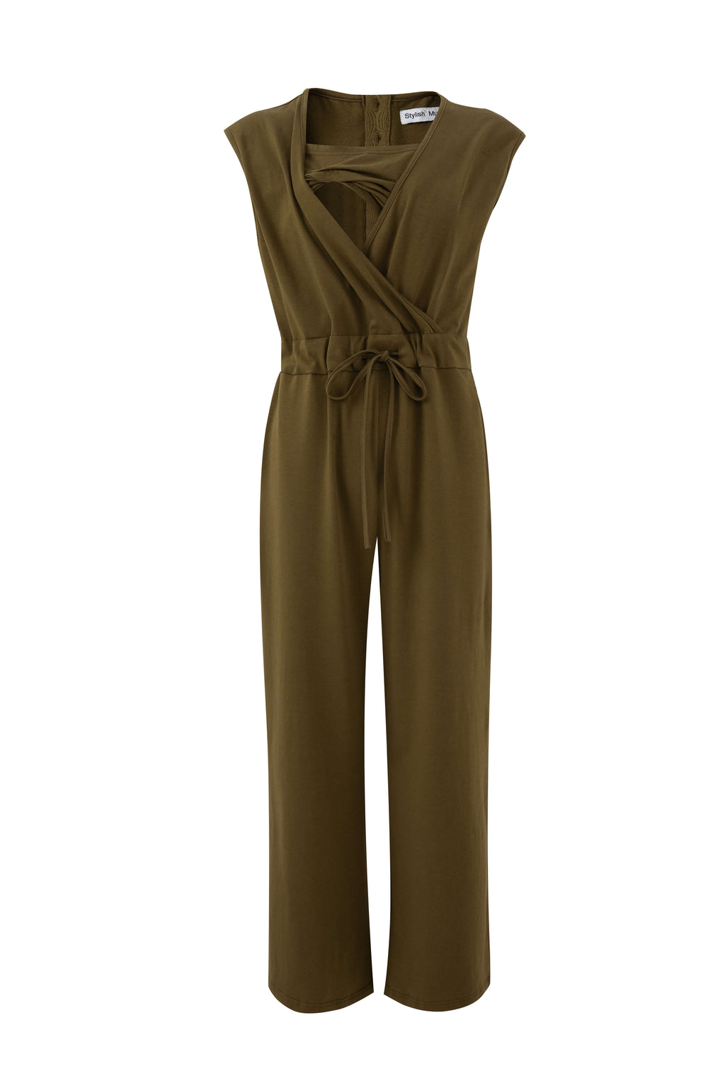 The Breastfeeding Jumpsuit - Kerry Cotton Khaki