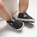 Kids Newborn Baby Boys Fashion Summer Soft Crib Shoes First Walker Anti Slip Sandals Shoe - Black / Inner length 11CM