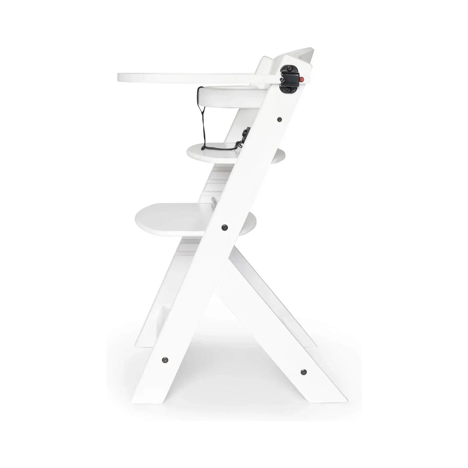 Kinderkraft Enock Wooden Highchair - White - White - Highchairs