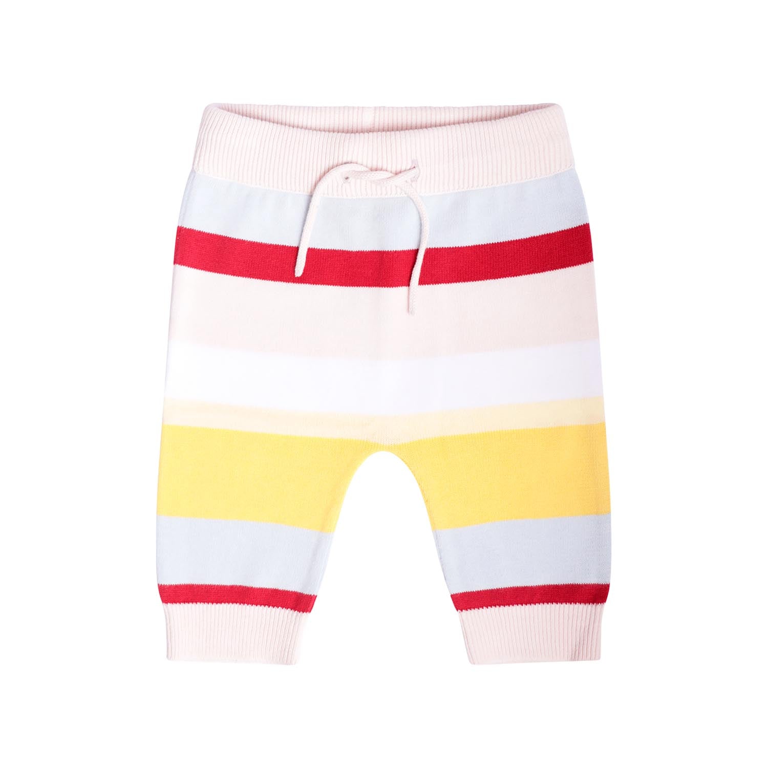 Knitted Baby Pants in Pastel Stripes - Pants