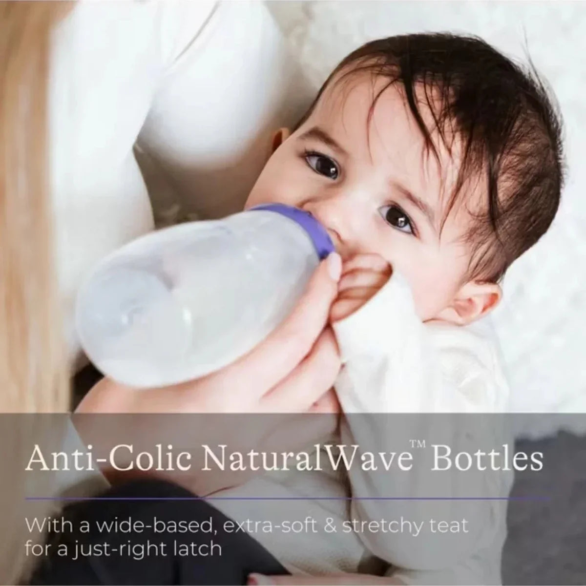 Lansinoh Feeding Bottles with NaturalWave Teat 330ml Pack of 2 - Bottles