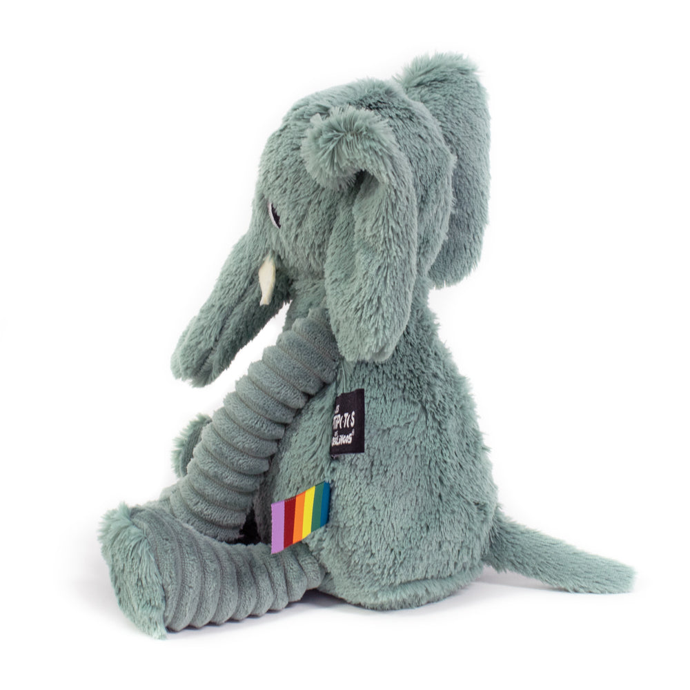 Les Ptipotos Plush Cuddly Toy: Eddie the Elephant - Green - Soft Toy / Plushie