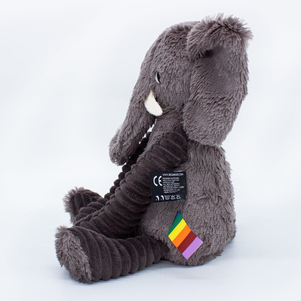 Les Ptipotos Plush Cuddly Toy: Eddie the Elephant - Grey - Soft Toy / Plushie