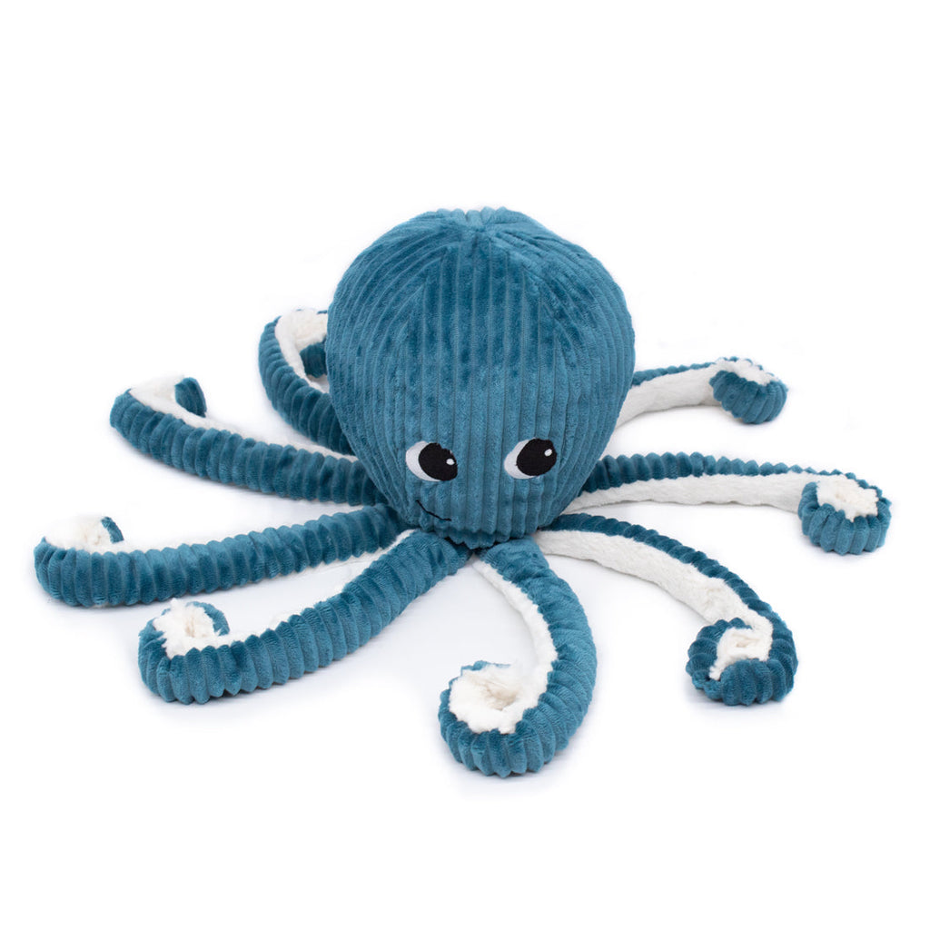 Les Ptipotos Plush Cuddly Toy: Olly the Octopus Dad & Baby - Blue - Soft Toy / Plushie