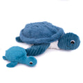 Les Ptipotos Plush Cuddly Toy: Tilly the Turtle Mum & Baby - Blue - Soft Toy / Plushie