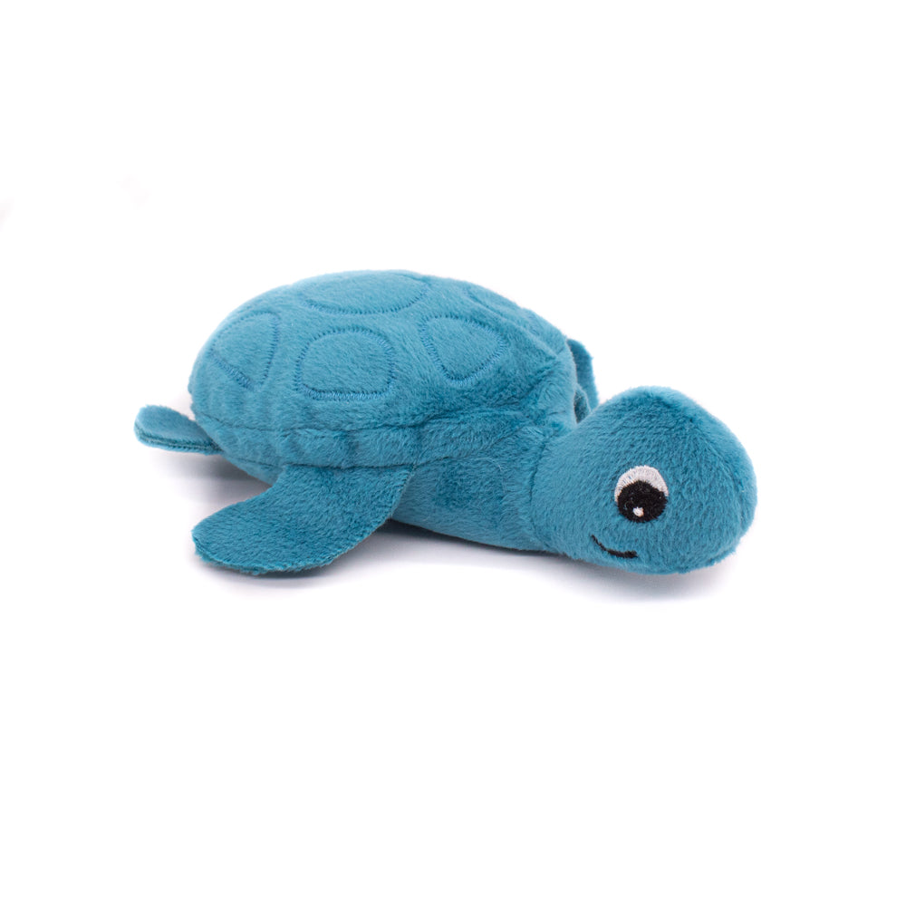 Les Ptipotos Plush Cuddly Toy: Tilly the Turtle Mum & Baby - Blue - Soft Toy / Plushie