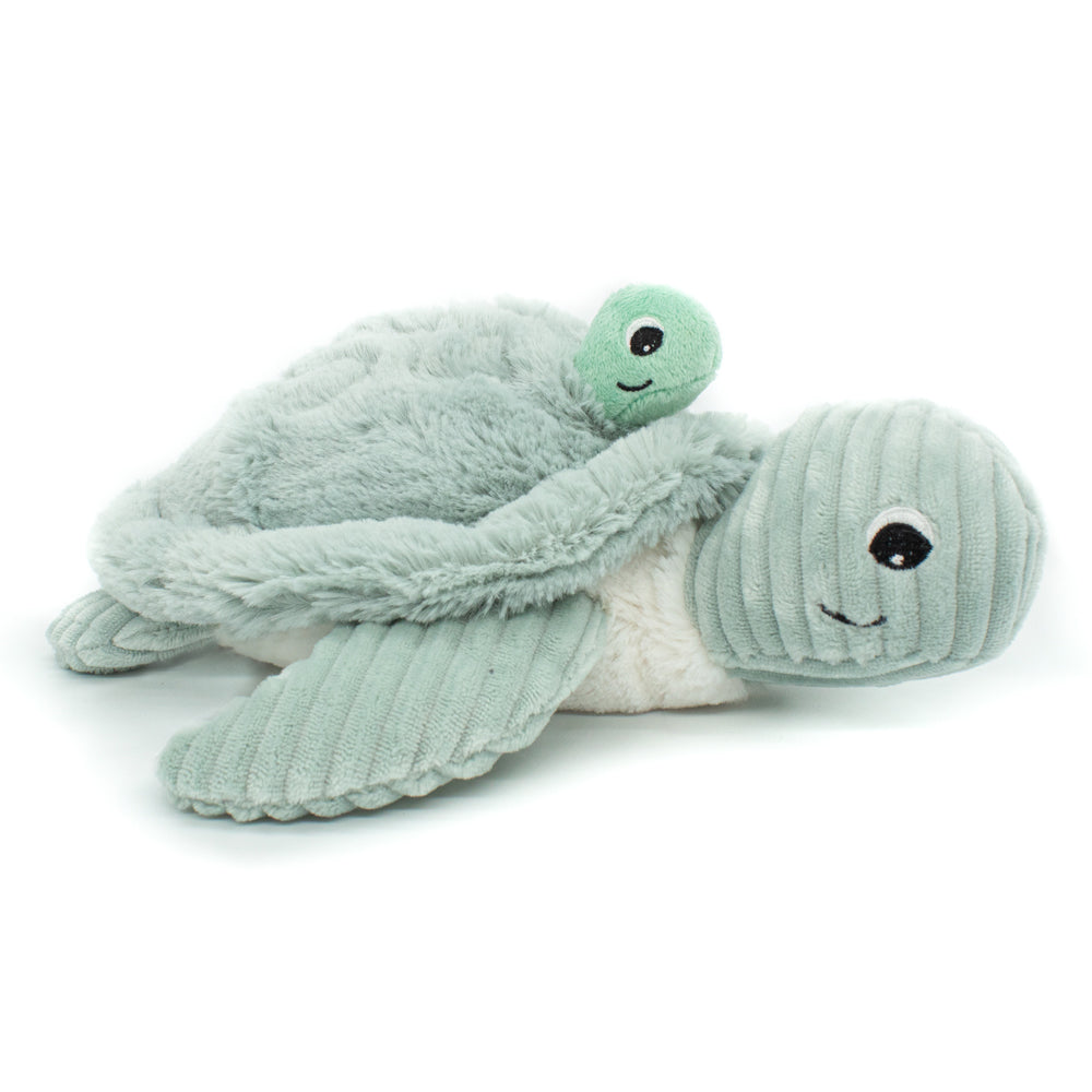 Les Ptipotos Plush Cuddly Toy: Tilly the Turtle Mum & Baby - Mint - Soft Toy / Plushie
