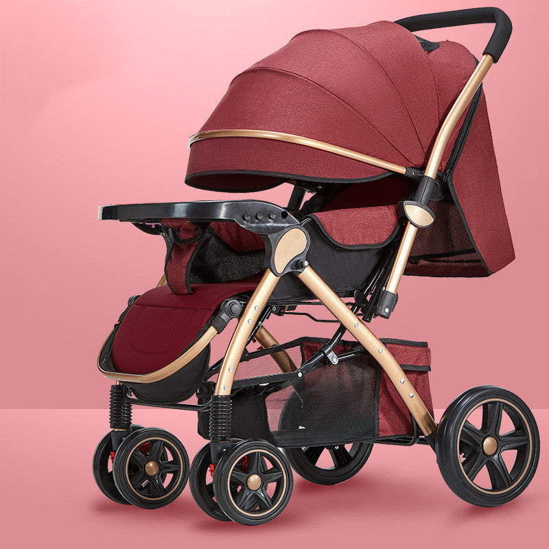 Baby Strollers Are Light And Easy To Fold - Flagship Wine red