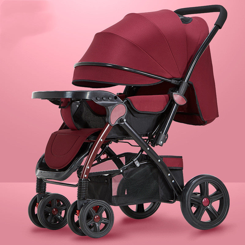 Baby Strollers Are Light And Easy To Fold - Upgraded Wine red