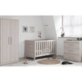 Little Acorns Amalfi 3 Piece Nursery Furniture Set with Cot Bed Dresser and Wardrobe - Grey Ash - Nursery Furniture Set