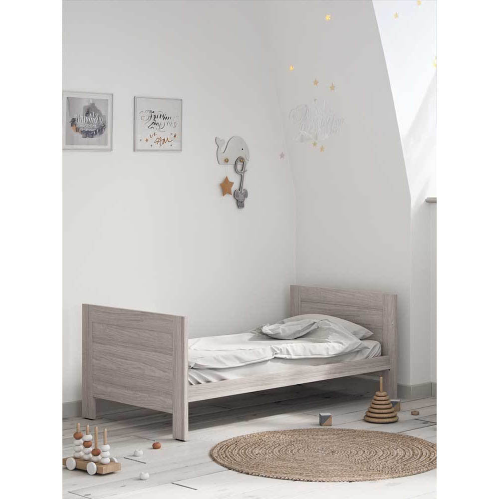 Little Acorns Amalfi 2 Piece Nursery Furniture Set with Cot Bed and Dresser - Grey Ash