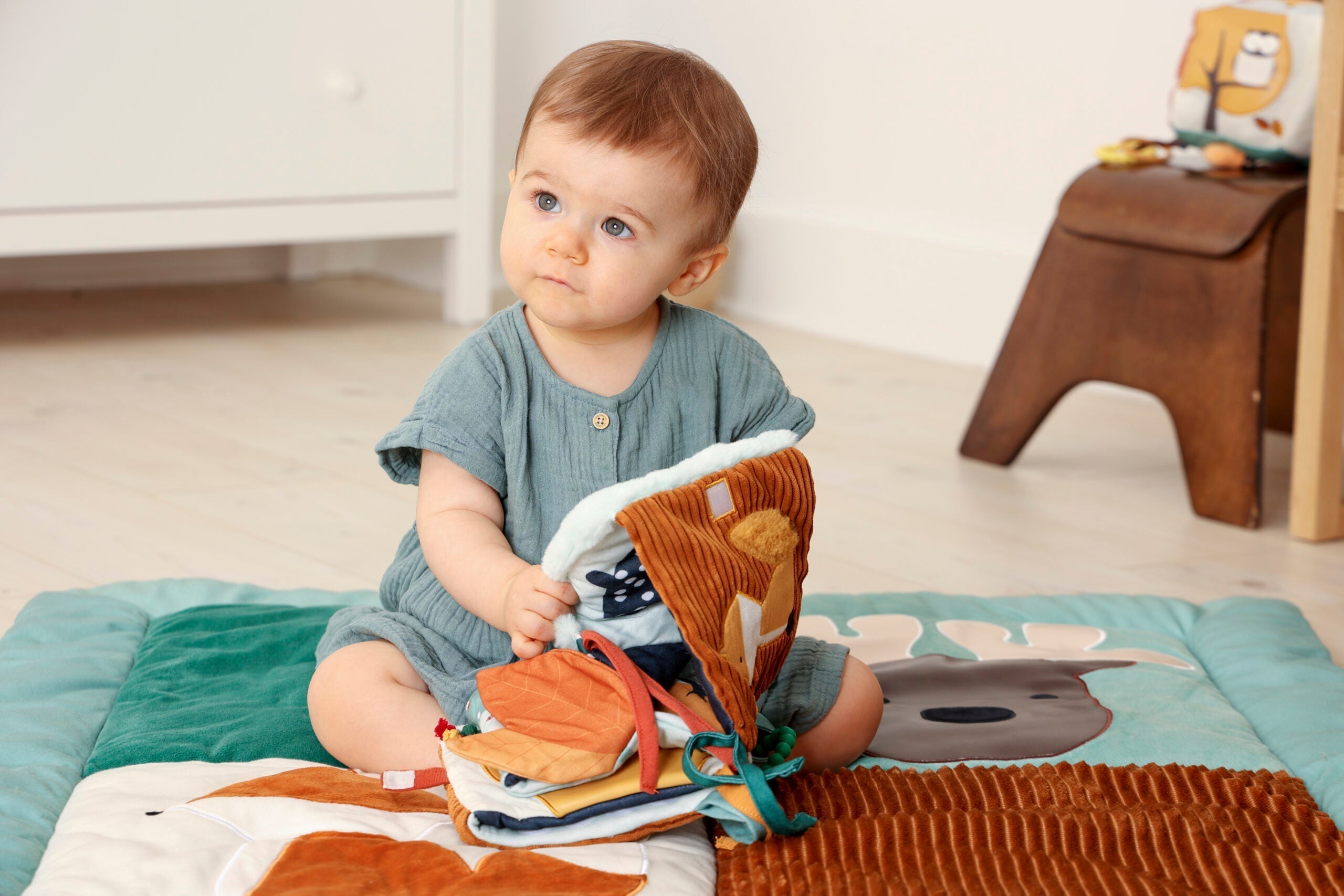 Little Big Friends Children’s Plush Soft Activity Sensory Book - Forest - Sensory Toy
