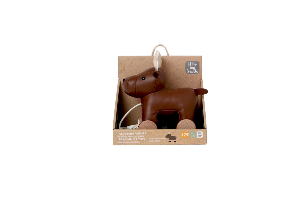 Little Big Friends Pull Along Animal Toy – Bruce the Moose - Push & Pull Toy