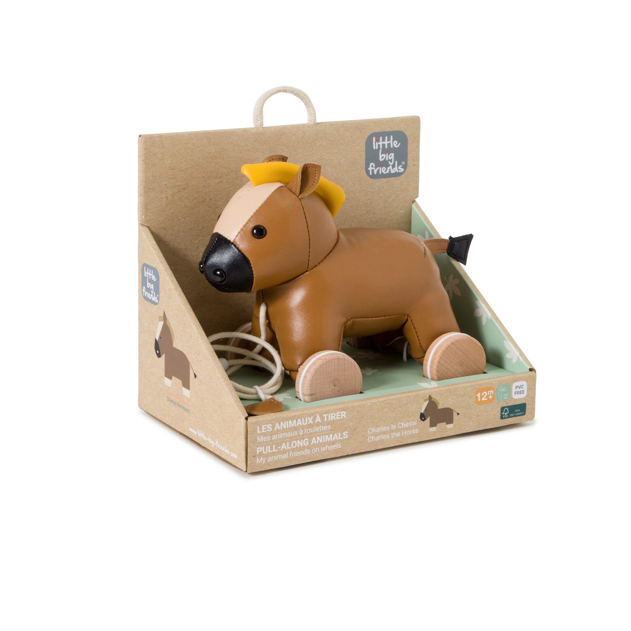 Little Big Friends Pull Along Animal Toy – Charles the Horse - Push & Pull Toy