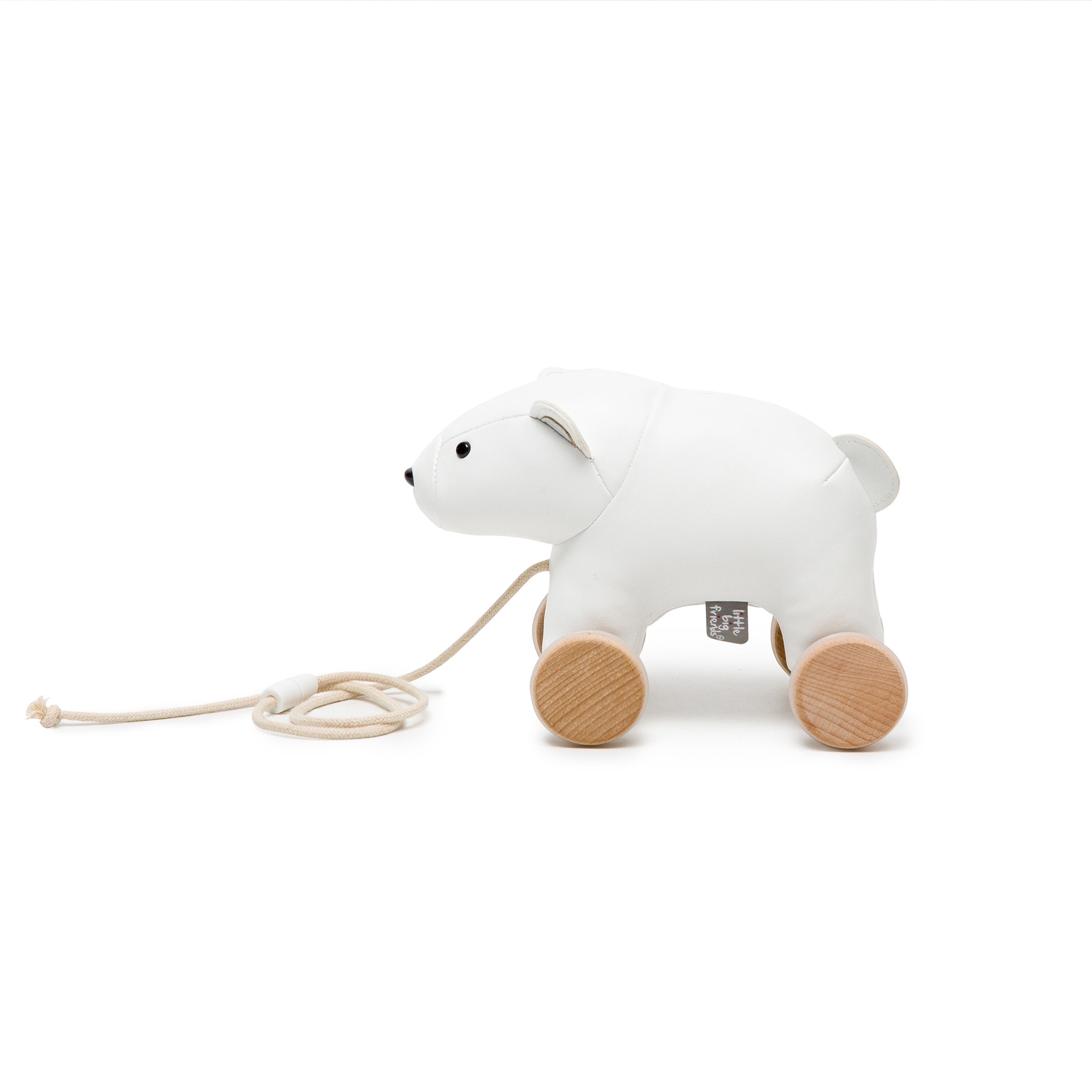 Little Big Friends Pull Along Animal Toy – Nathan the Polar Bear - Push & Pull Toy