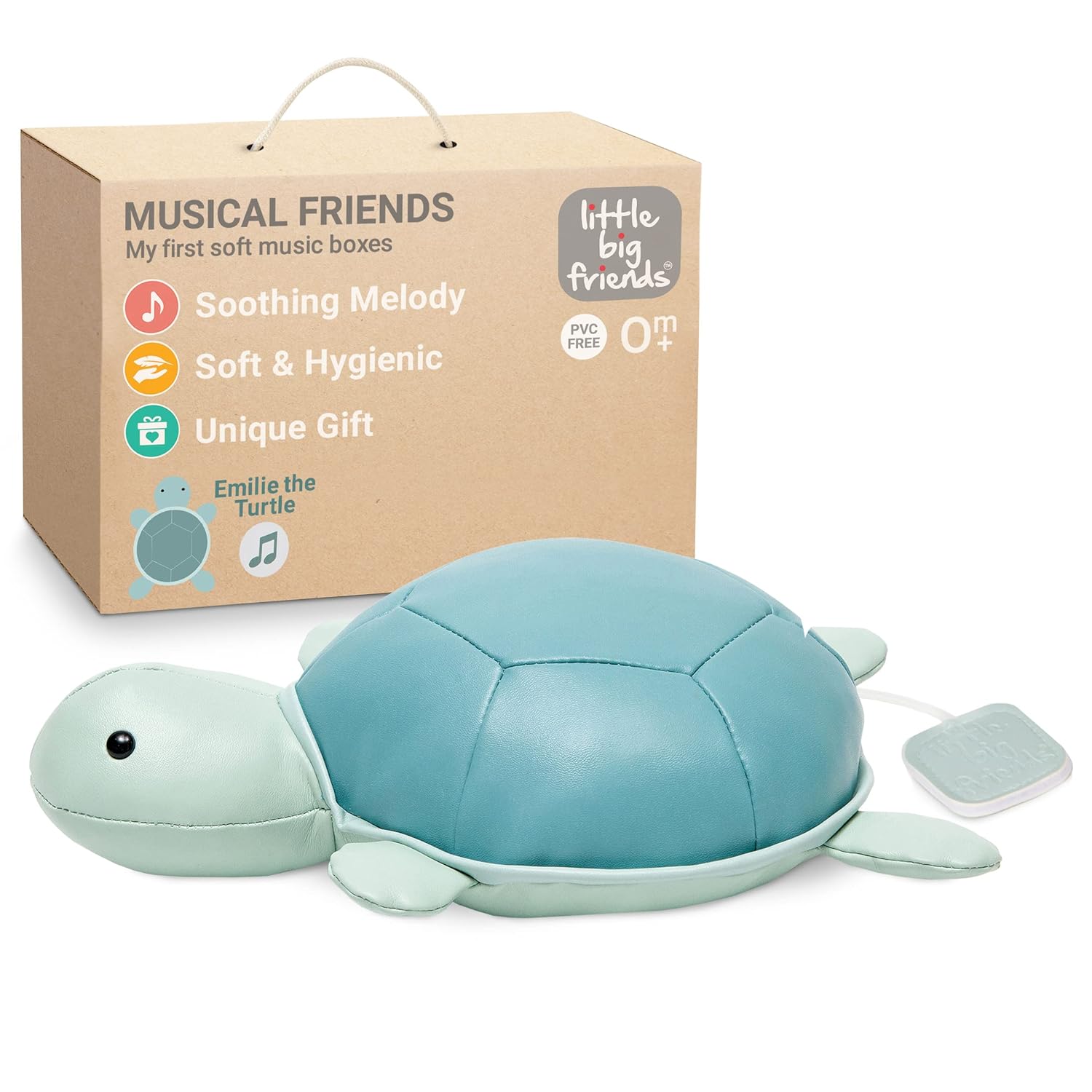 Little Big Friends: Sea Collection Pull-String Musical Animal Toy - Emilie the Turtle - Musical Toy