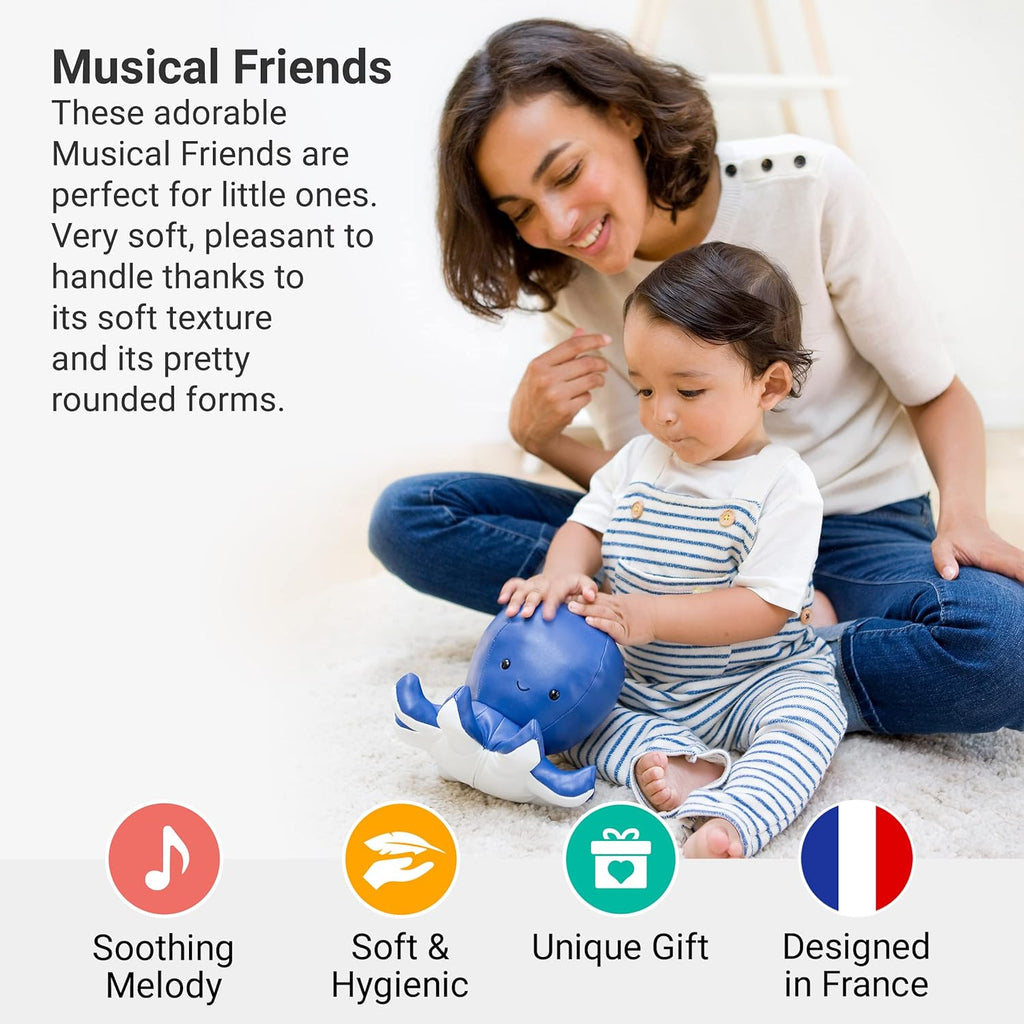 Little Big Friends: Sea Collection Pull-String Musical Animal Toy - Octave the Octopus - Musical Toy