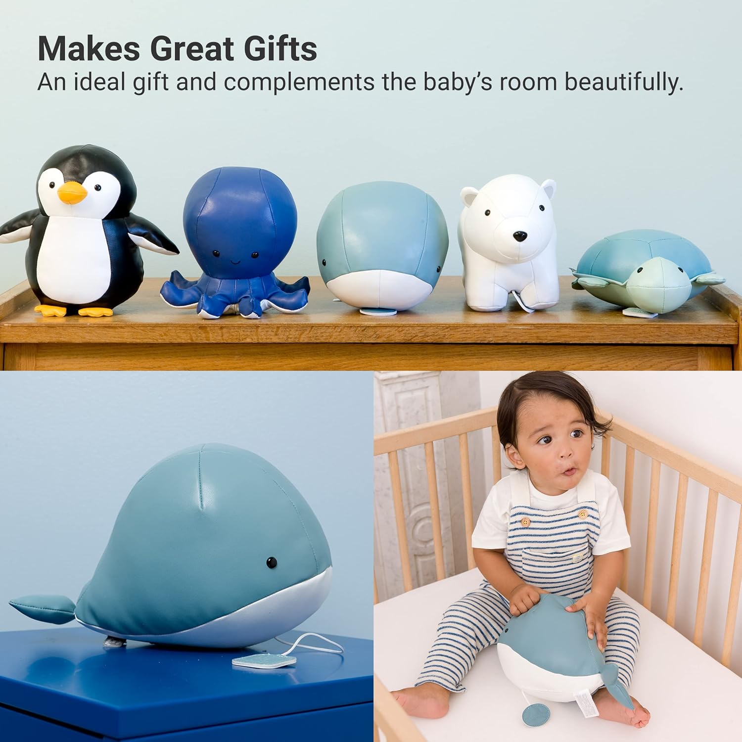Little Big Friends: Sea Collection Pull-String Musical Animal Toy - Madeleine the Whale - Musical Toy