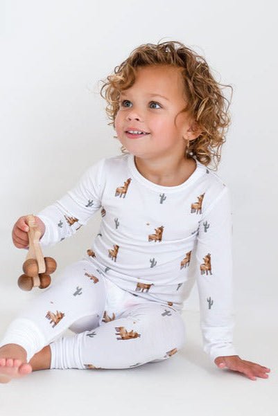 Llama Bamboo Two-Piece Set Long Sleeve Pyjamas - Pyjamas