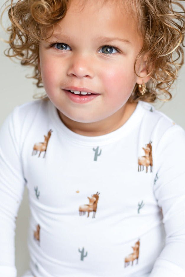 Llama Bamboo Two-Piece Set Long Sleeve Pyjamas - Pyjamas