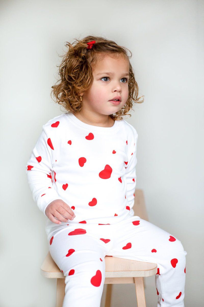 Love Heart Bamboo & Organic Cotton Two-Piece Set Long Sleeve Pyjamas - Pyjamas