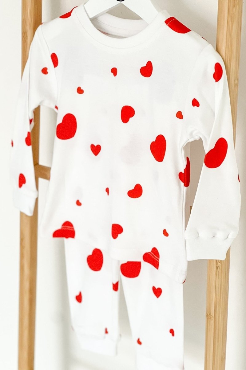 Love Heart Bamboo & Organic Cotton Two-Piece Set Long Sleeve Pyjamas - Pyjamas