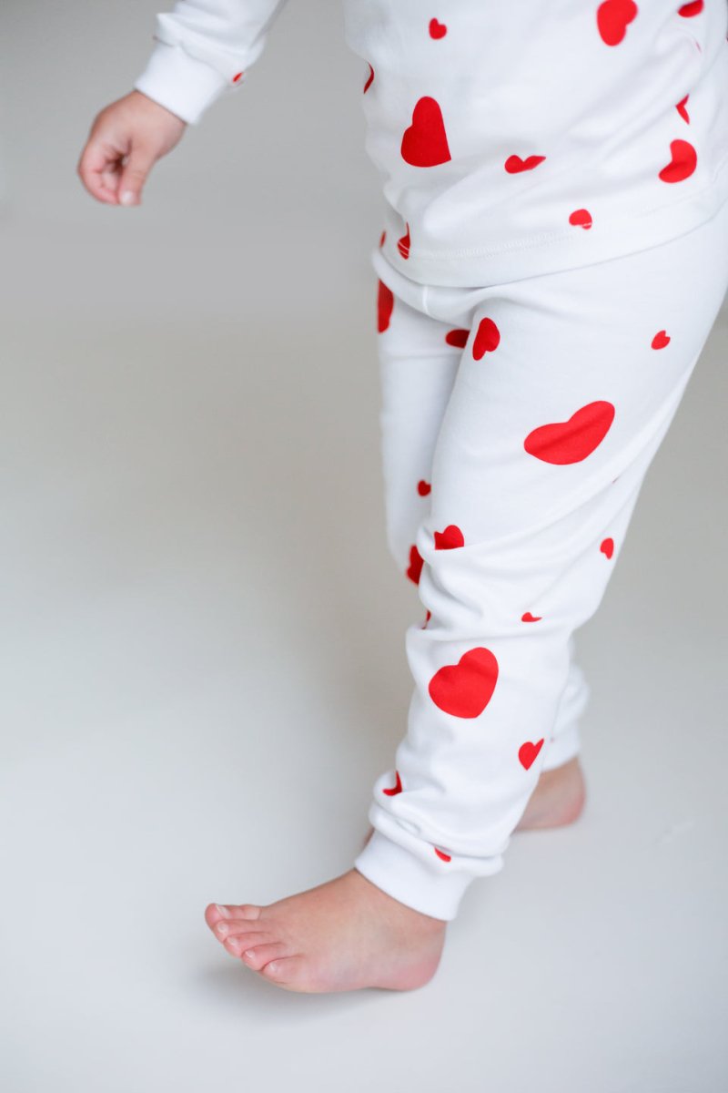 Love Heart Bamboo & Organic Cotton Two-Piece Set Long Sleeve Pyjamas - Pyjamas