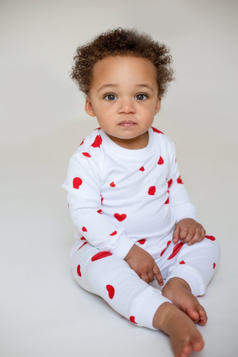 Love Heart Bamboo & Organic Cotton Two-Piece Set Long Sleeve Pyjamas - Pyjamas