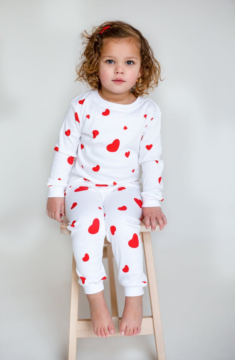 Love Heart Bamboo & Organic Cotton Two-Piece Set Long Sleeve Pyjamas - Pyjamas