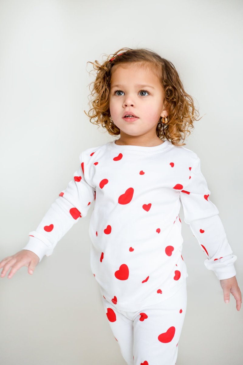 Love Heart Bamboo & Organic Cotton Two-Piece Set Long Sleeve Pyjamas - Pyjamas
