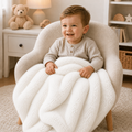 Luxury Faux Fur Baby Blanket  - White