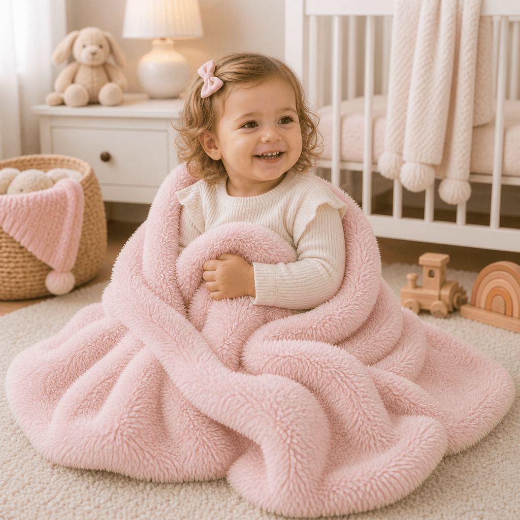 Luxury Faux Fur Baby / Toddler Blanket - Pink