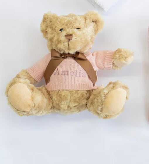 Luxury Personalised Teddy Bear - Pink - Baby & Toddler