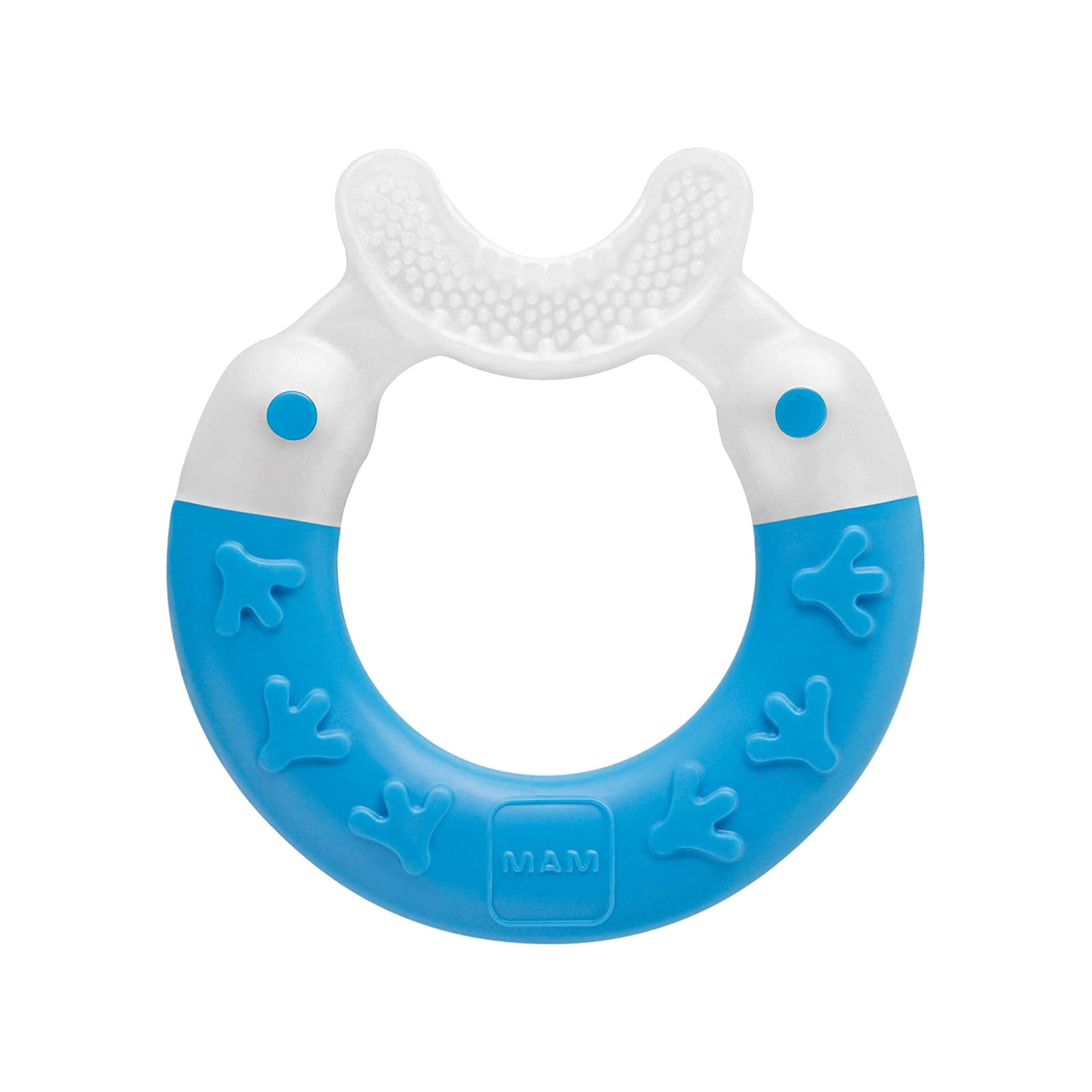MAM Bite & Brush Teether Ring - Blue - Rattle / Teether