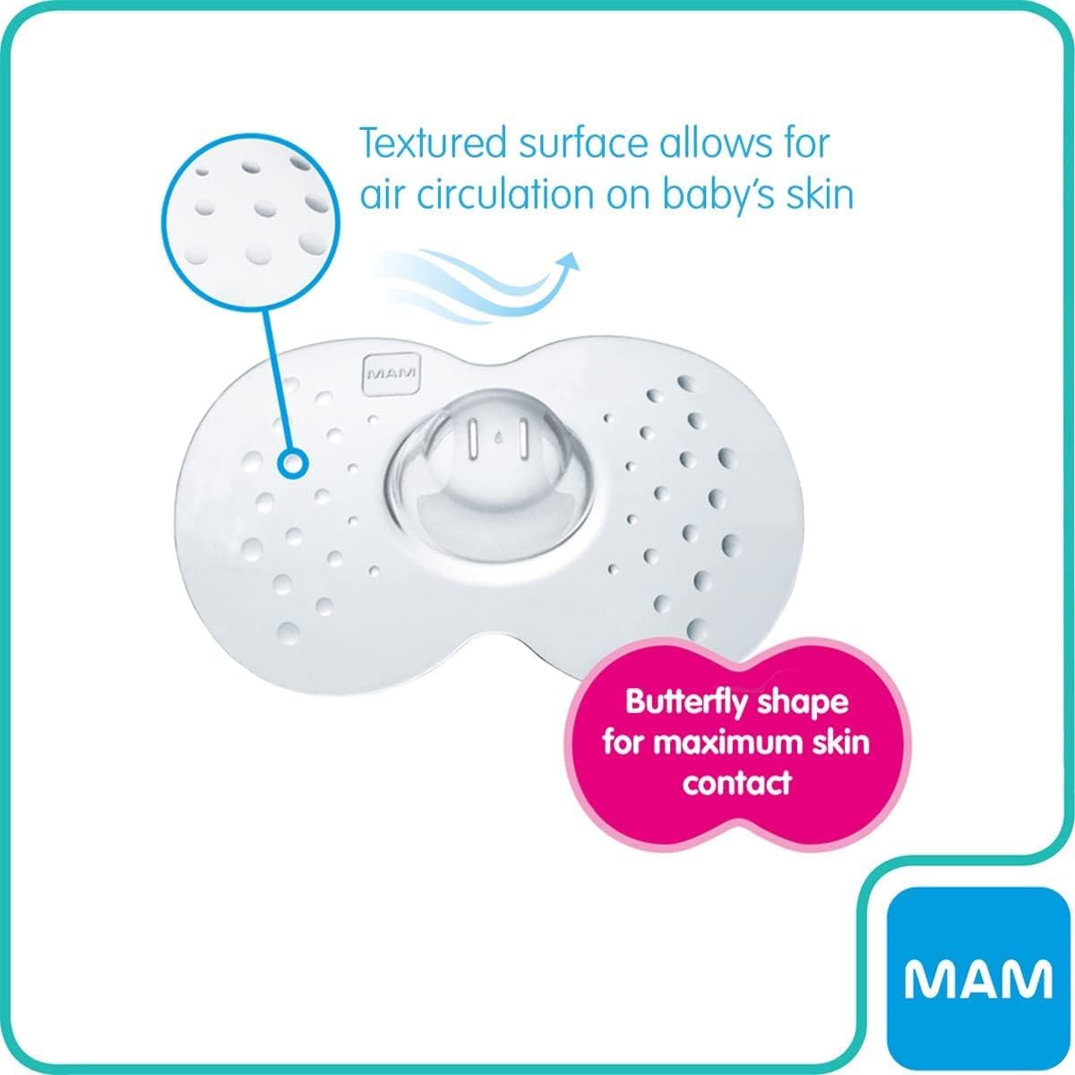 MAM Breast Protector Nipple Shields Twin Pack & Case – Small (Size 1 / 17mm) - Nursing Cover / Pad