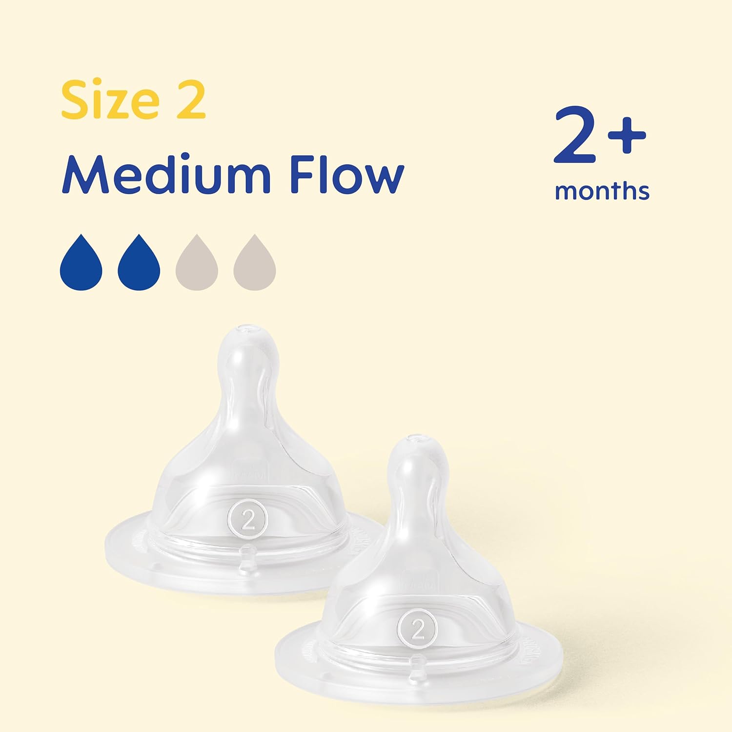 MAM Medium Flow Teats (Size 2 / 2 Months+) – 2 Pack - Teat