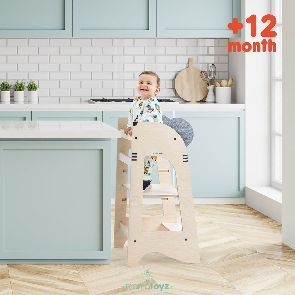 MamaToyz Step-Up Montessori Learning Tower – Mouse Design - Learning Tower