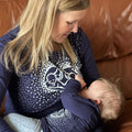 Blue Heart Breastfeeding Top