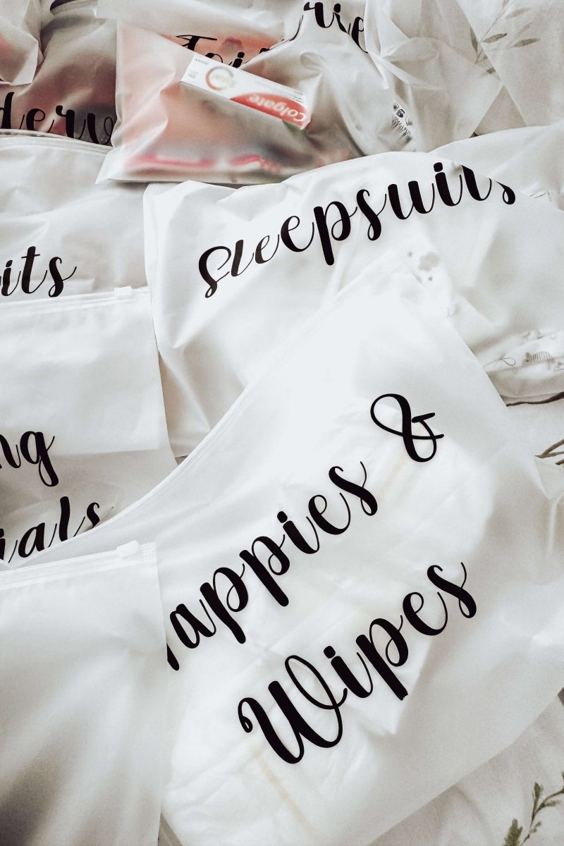 Maternity Bag Organizers x14 | Zip Lock Reusable Bags Set | Baby Shower Essentials - Bags