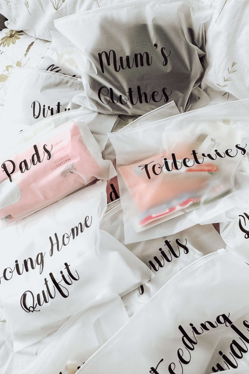 Maternity Bag Organizers x14 | Zip Lock Reusable Bags Set | Baby Shower Essentials - Bags