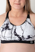 Maternity & Nursing Sports Bra | B-F Cup | Marble Print-0