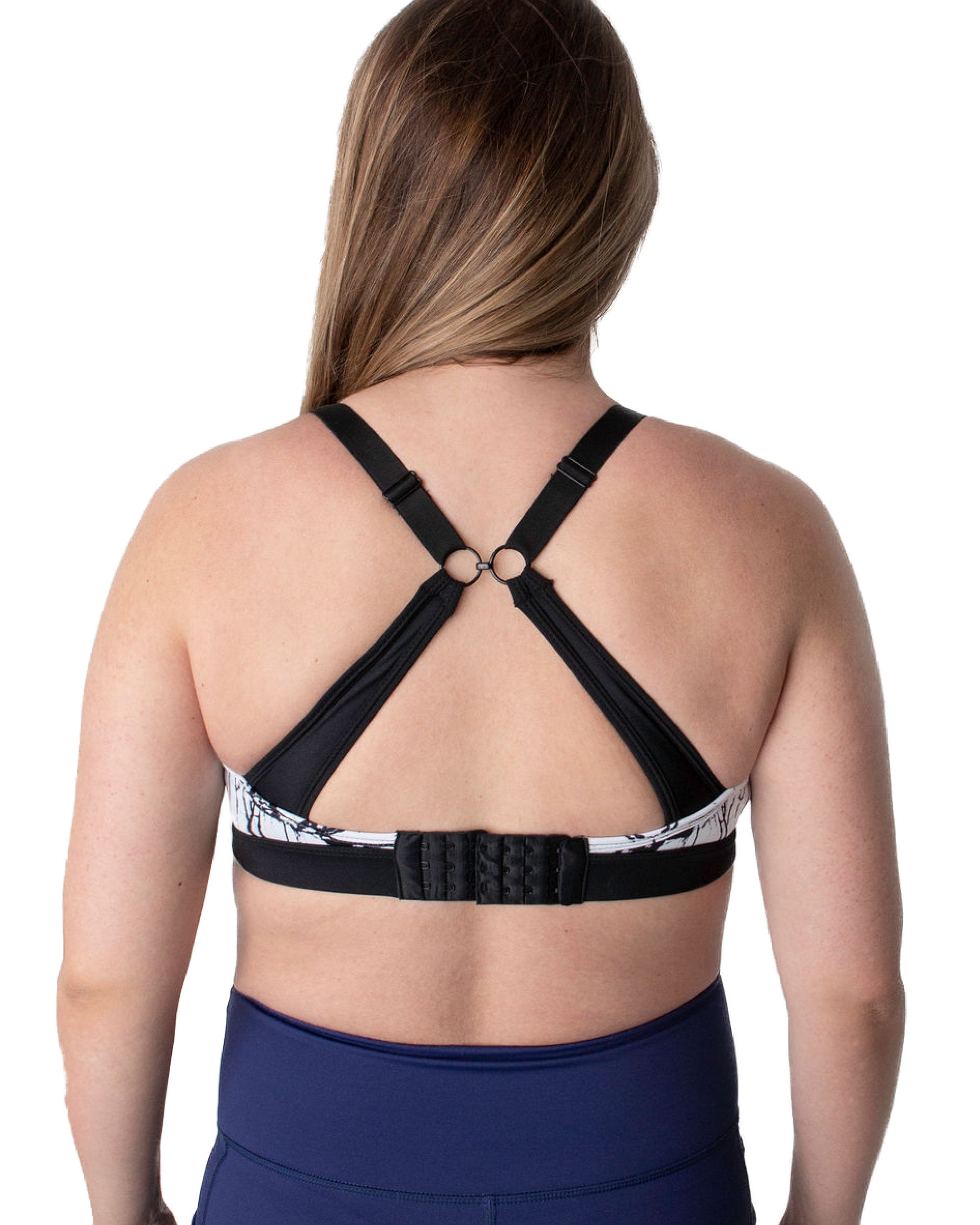 Maternity & Nursing Sports Bra | B-F Cup | Marble Print - Nursing