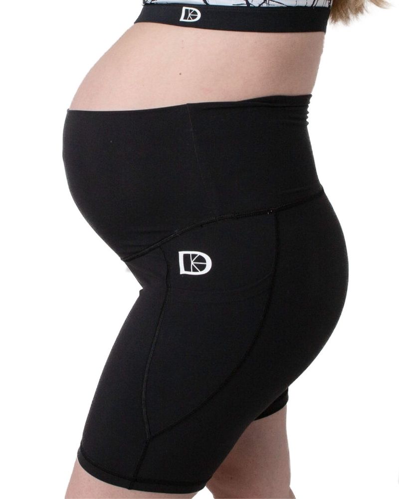 Maternity & Postnatal Active Support Cycling Shorts | Black - Shorts
